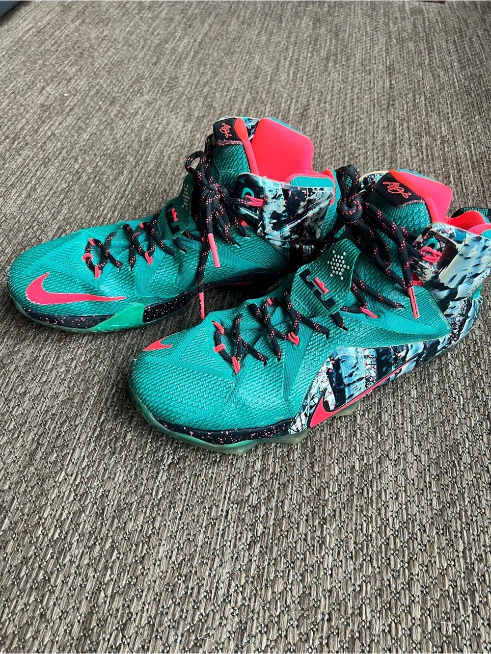 Nike LeBron 12 Akron Birch Xmas Size 12